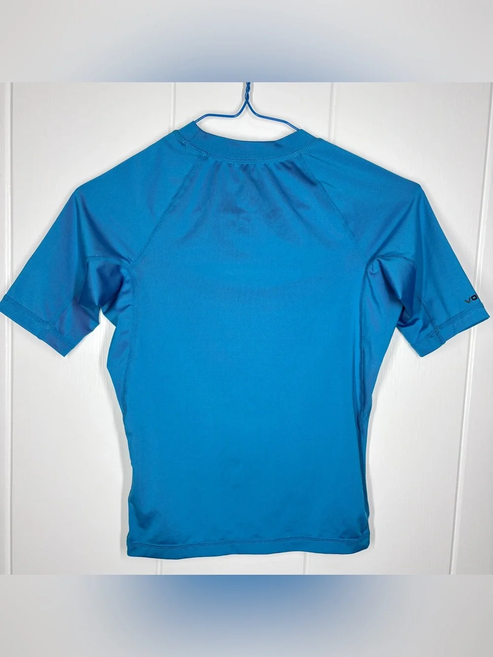 Volcom Kids Boys Swim Shirt Rash Guard Teal Blue Size Small